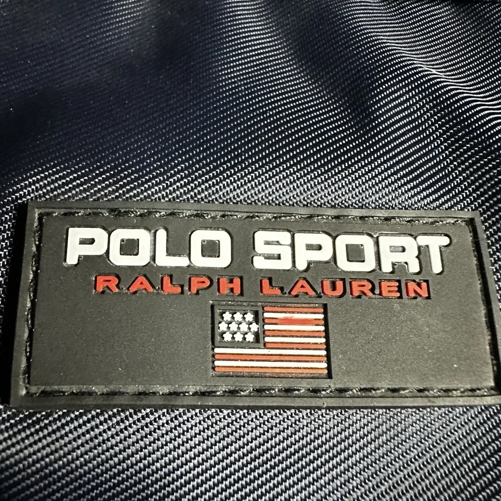 Vintage Polo Sport Ralph Lauren Messenger Bag Crossbody USA Flag Shoulder Navy